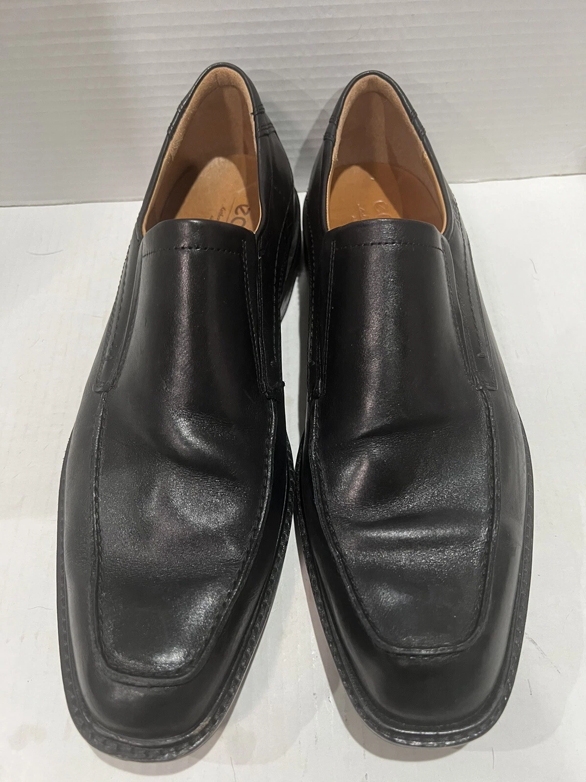 Mocassini slip on marroni Ecco Helsinki 2 scarpe eleganti da uomo taglia 12