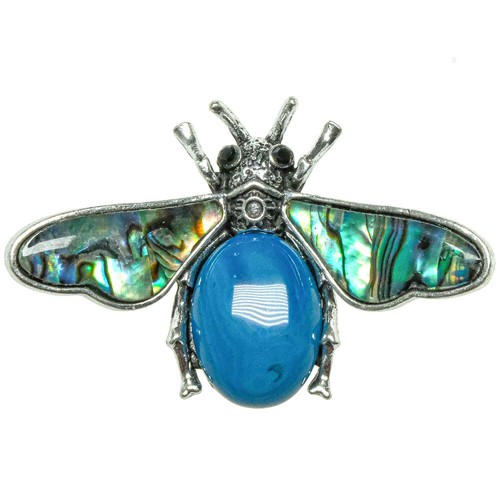 Broche et bracelets Abeille bleue - France