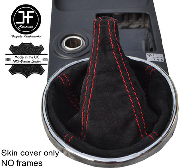 RED STITCH REAL SUEDE MANUAL SHIFT BOOT FITS LEXUS IS200 IS300 MK1