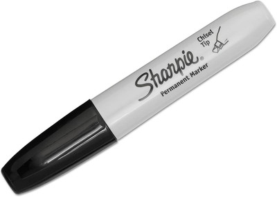 38201 Permanent Marker 5.3Mm Chisel Tip Black Dozen