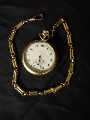 Antique 1917 Elgin Pocket Watch Philadelphia Case Co. Case Working