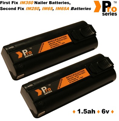 2 x Ersatzakkus 1,5Ah (Pro-Serie) für Paslode IM350//65/65A/250 -A17