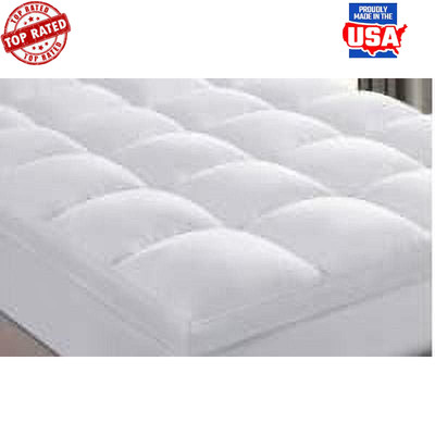 Ultra Plush Mattress Topper Queen Support Microban Stain Resistant Easy Care New