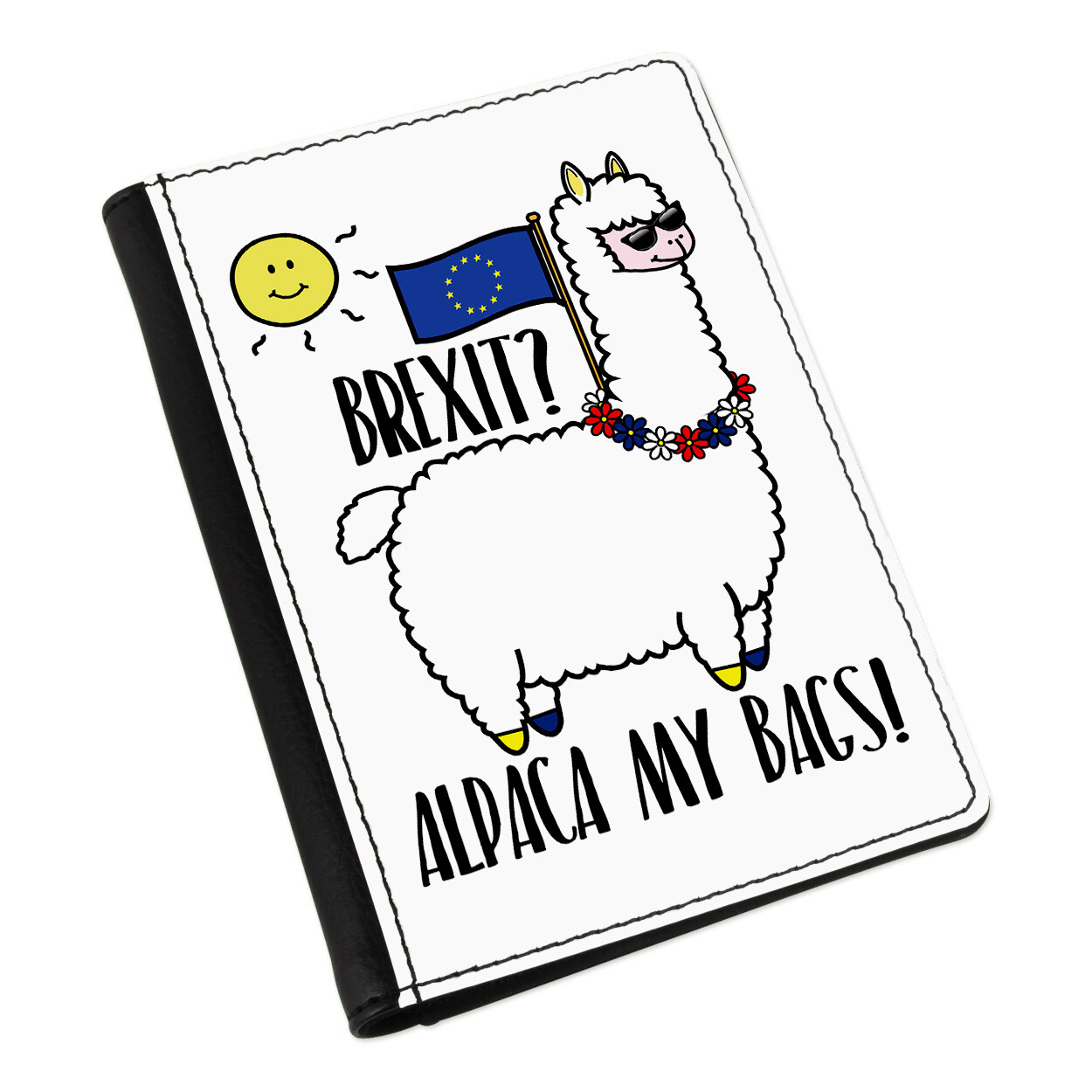 Brexit Alpaca My Bags Passport Holder Cover Case Funny Joke Britain Europe EU