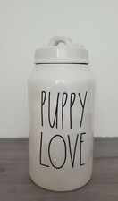 New Rae Dunn by Magenta PUPPY LOVE Dog Treat Jar Canister Pet Home Decor