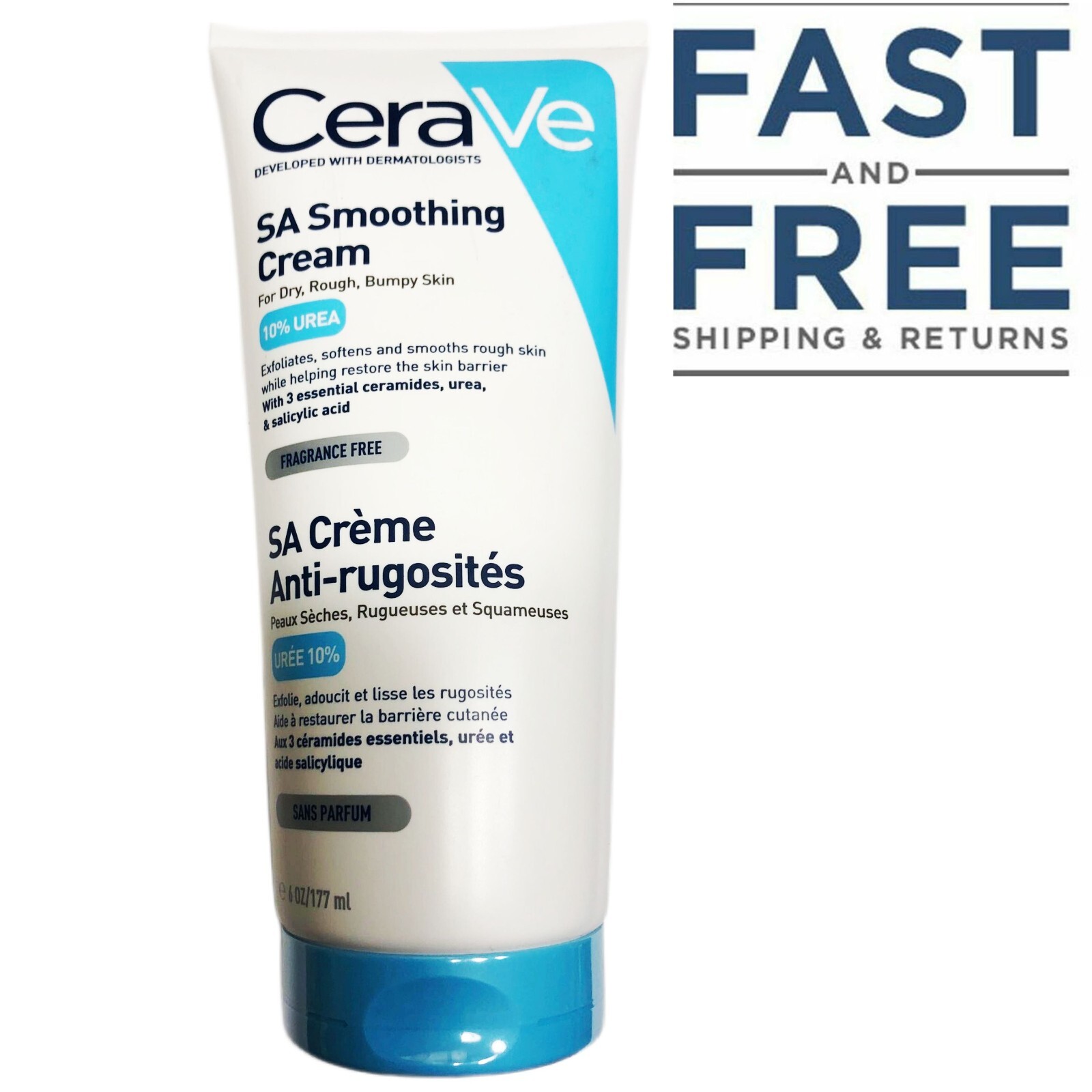 CeraVe SA Smoothing Creme 177ml 6oz Sealed Exp 09/2026 Hydrating Exfoliating