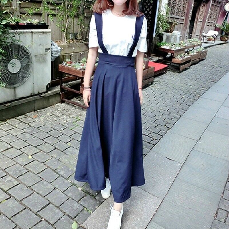 CLANE クラネ H/W STRAP SUSPENDER SKIRT ブラック-