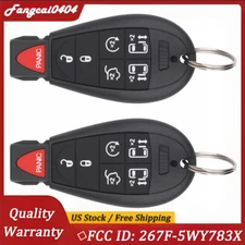 2 for 2009 2010 2013 2014 2015 2017 2018 2019 Dodge Grand Caravan Remote Key Fob