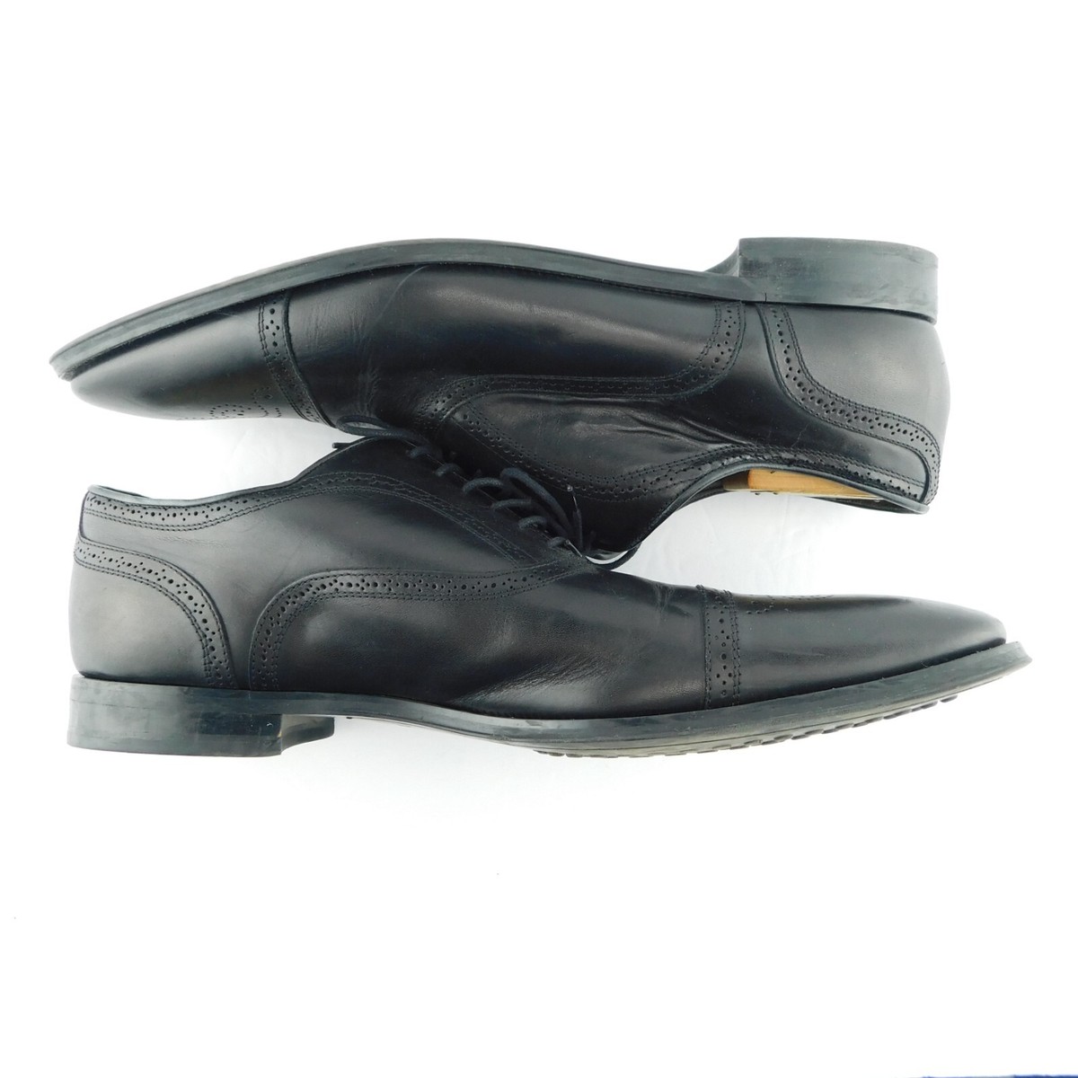 To Boot New York Size 13 Italy Black Cap-Toe Medallion  display picture 2