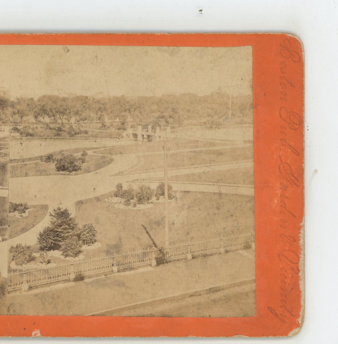 Boston Public Garden General View MA Massachusetts Union Stereoview