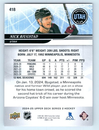 2024-25 UPPER DECK SERIES 2 Base Cards #251-450 Take Your Pick, Complete Ur Set! - Picture 322 of 382