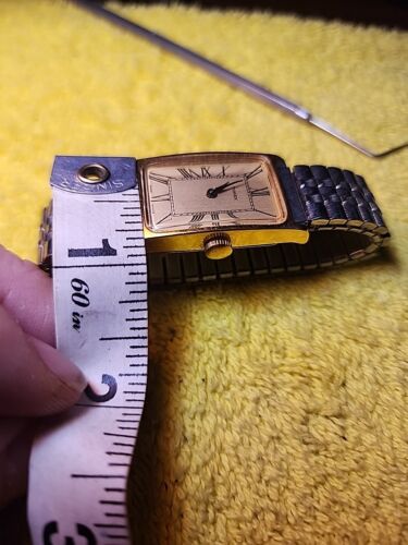 Timex Tank 51621 02376 Römische Ziffern Herrenuhr 1976 Vintage goldfarben - Bild 14 von 15