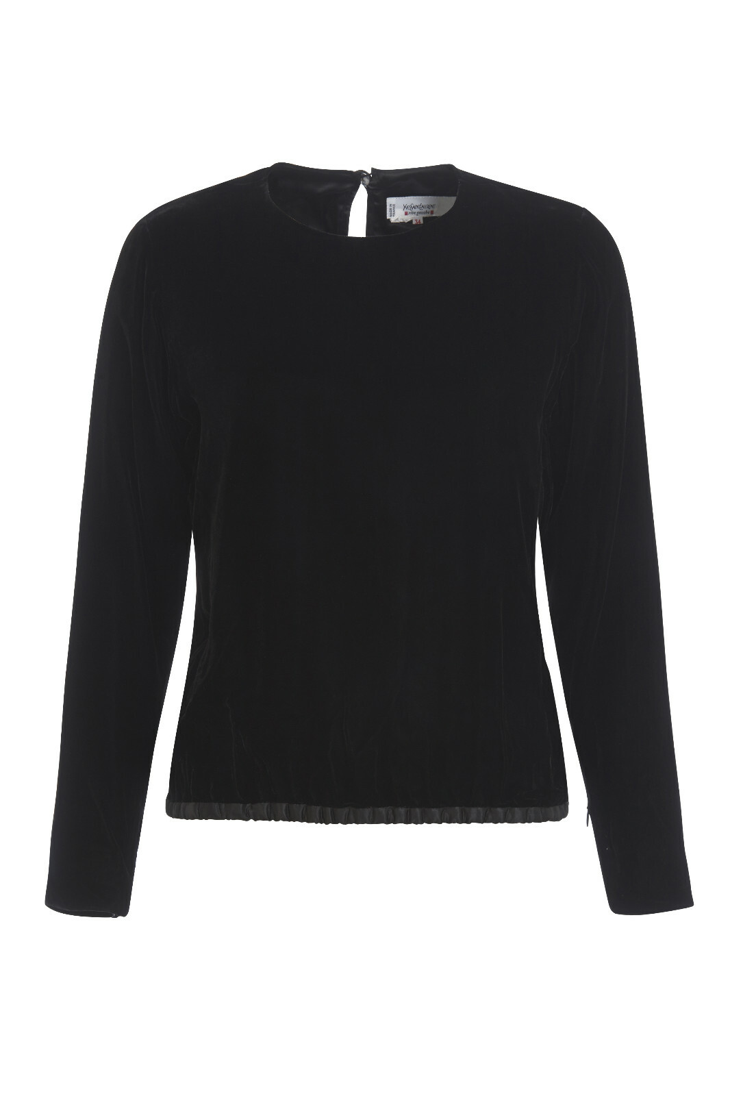 Top in velluto nero Yves Saint Laurent Rive Gauche. Vintage anni '80. Ottime condizioni