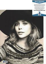 ELIZABETH OLSEN SIGNED THE AVENGERS: AGE OF ULTRON 8x10 PHOTO 2 BECKETT COA BAS