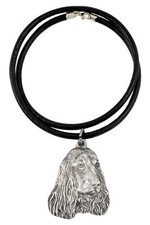 English Cocker Spaniel I - Dog Necklace, Silver Plated