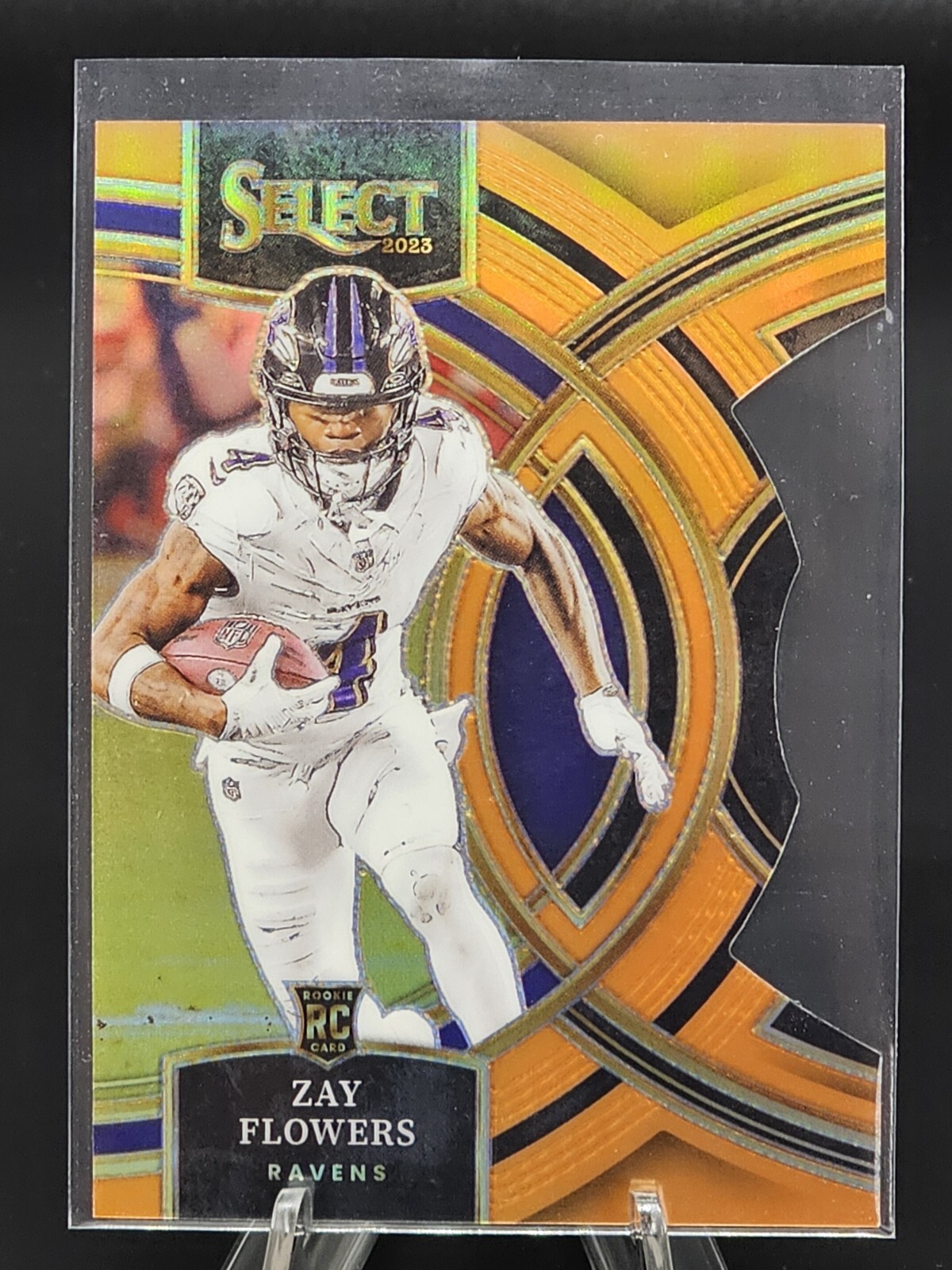2023 Panini Select Zay Flowers /399 Orange RC Prizm Premier Level Die-Cut #157
