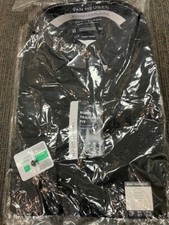 NEW Van Heusen E101 Euro Tailored Fit Shirt - Black - M 40