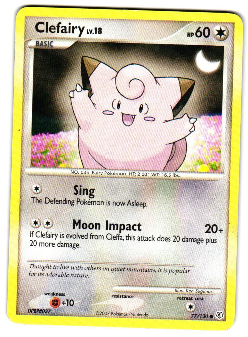 Pokemon Diamond and Pearl Clefairy #77/130 LP Common