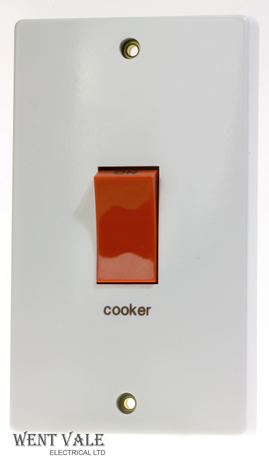 Crabtree Capital 4000 Series - 4500/1 50a Double Pole Switch Marked 'Cooker'