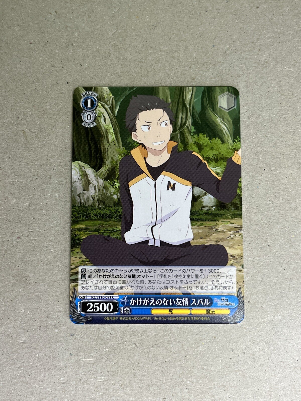 Weiss Schwarz RE ZERO vol.3 RZ/S116-091 C Natsuki Subaru