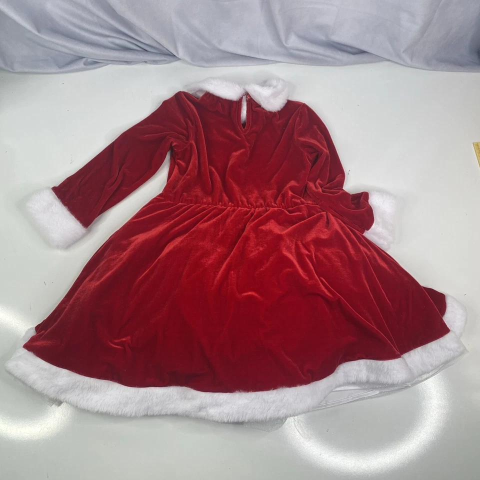 Vestido Blueberi Boulevard Navidad Vacaciones Rojo Papá Noel Niñas Talla 7 Foto 4 de 4