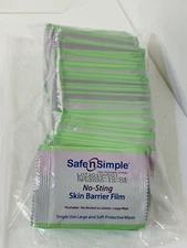 Pack 65 Ct Safe n' Simple SNS80775 No-Sting Skin Barrier Film Exp. 2023/10