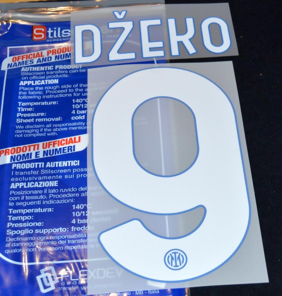 Inter Number 99 Official Inter Milan Dzeko 9 Football Name/Number Set Home Serie a 2021 ...