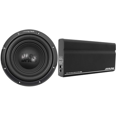 Alpine W10S4 10-Inch Bass Subwoofer & KTA-200M Mono Power Pack Amplifier with...