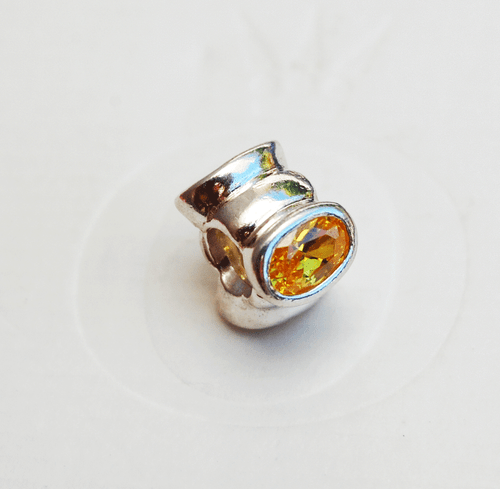 Genuine Pandora Yellow or Orange Cats Eye Charm - 790289YCZ - retired - Bild 1 von 2