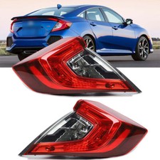 For 2016-2020 Honda Civic Halogen Tail Light Outer Brake Lamp(s) Rear Left/Right