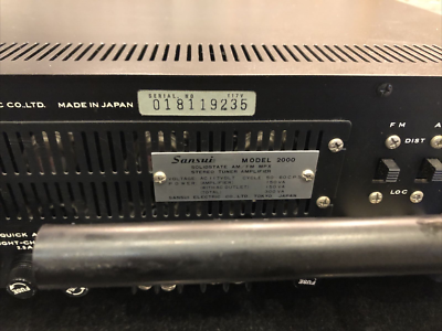Sansui 2000 Stereo AM/FM MPX Tuner Amplifier Open Box Perfect