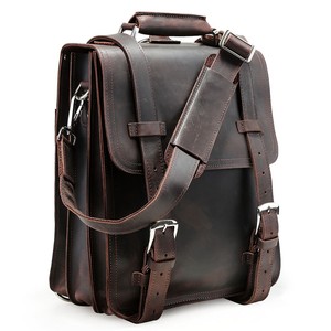 Vintage Men/'s Leather 14/" Laptop Backpack Shoulder Bag Travel School Bag Handbag