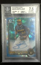 2022 Bowman Chrome Sapphire 1st Branlyn Jaraba Prosp Auto BGS 7.5