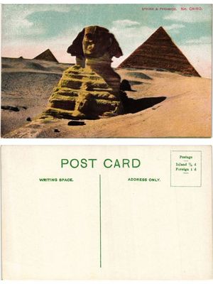 Old postcard AK EGYPT CAIRO - Sphinx & Pyramids (421379)