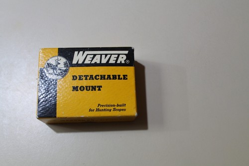 VINTAGE WEAVER 1" DETACHABLE TOP MOUNT SCOPE RINGS IN BOX