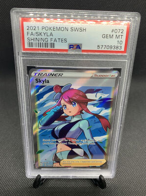 Pokemon PSA 10 GEM MINT Shining Fates Skyla Trainer Card 072 Pokemon PSA 10 GEM MINT Shining Fates Skyla Trainer Card 072