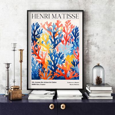 Henri Matisse Druck, Henri Matisse Ausstellungsposter, buntes Wandbild (10c)
