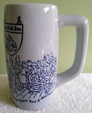 5.75" RARE Vintage Red Bull Inn Restaurant Lowenbrau Beer Stein Ceramarte