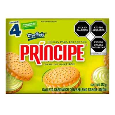3 X MARINELA GALLETAS PRINCIPE LIMON LEMON CREME COOKIES - FREE SHIPPING