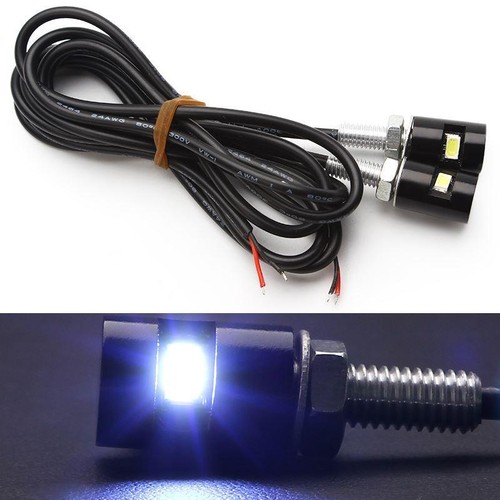 2 x Nummernschild Schraube/Schraube LED weiße Lichter Auto Motorrad - Bild 5 von 5