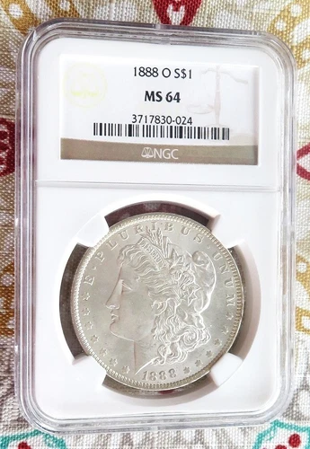 1888-0 Morgan Silver Dollar - NGC - Sharp MS64 - VGC