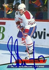 Benoit Brunet autographed Hockey Card (Montreal Canadiens) 1992 Fleer Ultra #101