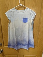 Cat  Jack Blue Tie Dye Nightgown Medium 7-8 