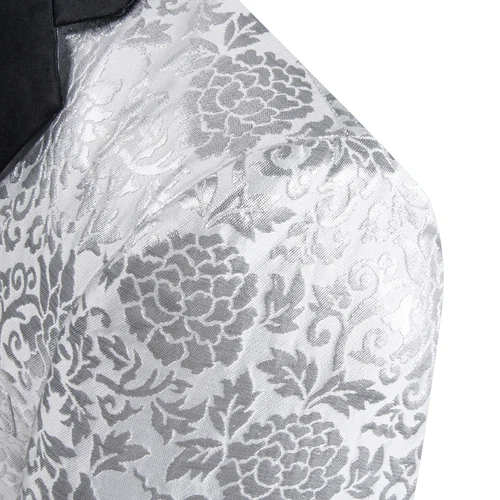 Para Hombres Floral Esmoquin Cena Chaqueta Calce Regular Chal Solapa Paisley Baile de graduación Fiesta Traje - Imagen 45 de 236