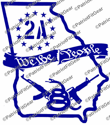 Georgia Gun Rights,Molon Labe,2A,We The People,Dont Tread On Me,Vinyl Decal