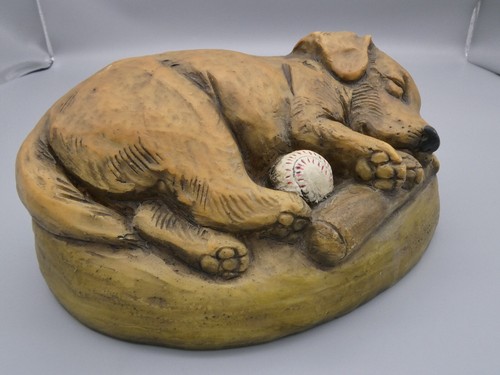 Sleeping Labrador Retriever Dog Baseball Statue #0272 2000 Telle M. Stein 8.5" - Picture 11 of 14