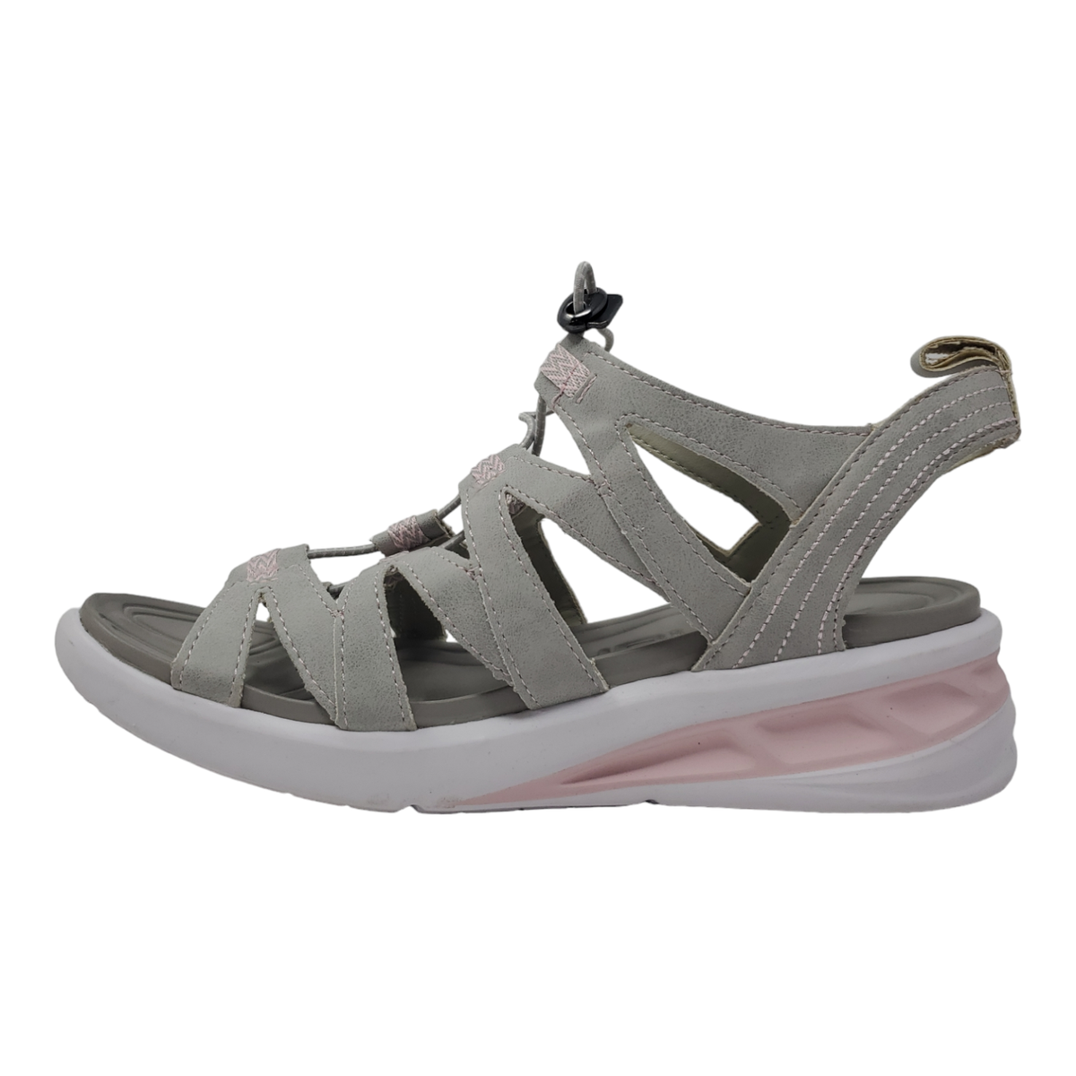 JBU by Jambu Women's Prism Wedge Sandal Grey/Petal 6.5