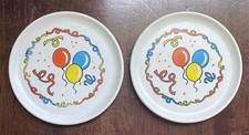 RARE Set of 2 VINTAGE CHILTON TOYS Aluminum Specialty 54220 - BALLOONS PLATE 3  