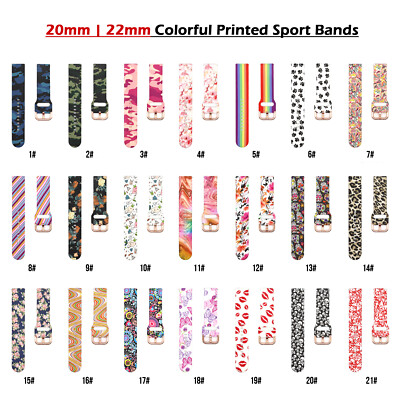Gemälde Silikon Armband für Samsung Galaxy Watch 3 4 5 6 7 FE 40mm/44mm Active 2