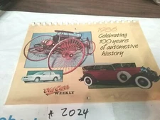 Old Cars Weekly 1986 Calendar 100 Years Automotive History, Benz,MG,(#2024)